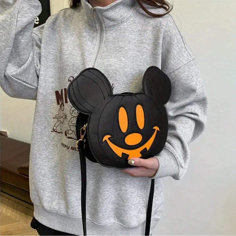 Pumpkin Mickey Mouse Crossbody Bag - Picture 4 of 5